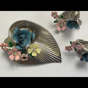 Coro Vintage Brooch and Earring Set